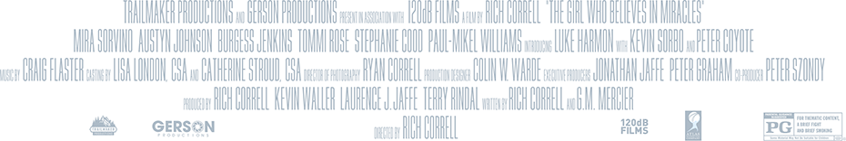 Official 'The Girl Who Believes in Miracles' Billing Block Image of the official 'The Girl Who Believes in Miracles' Billing Block